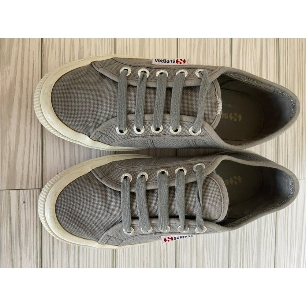 Superga Gray Canvas Sneakers in Size us 6,  eu 36 - Picture 3 of 10